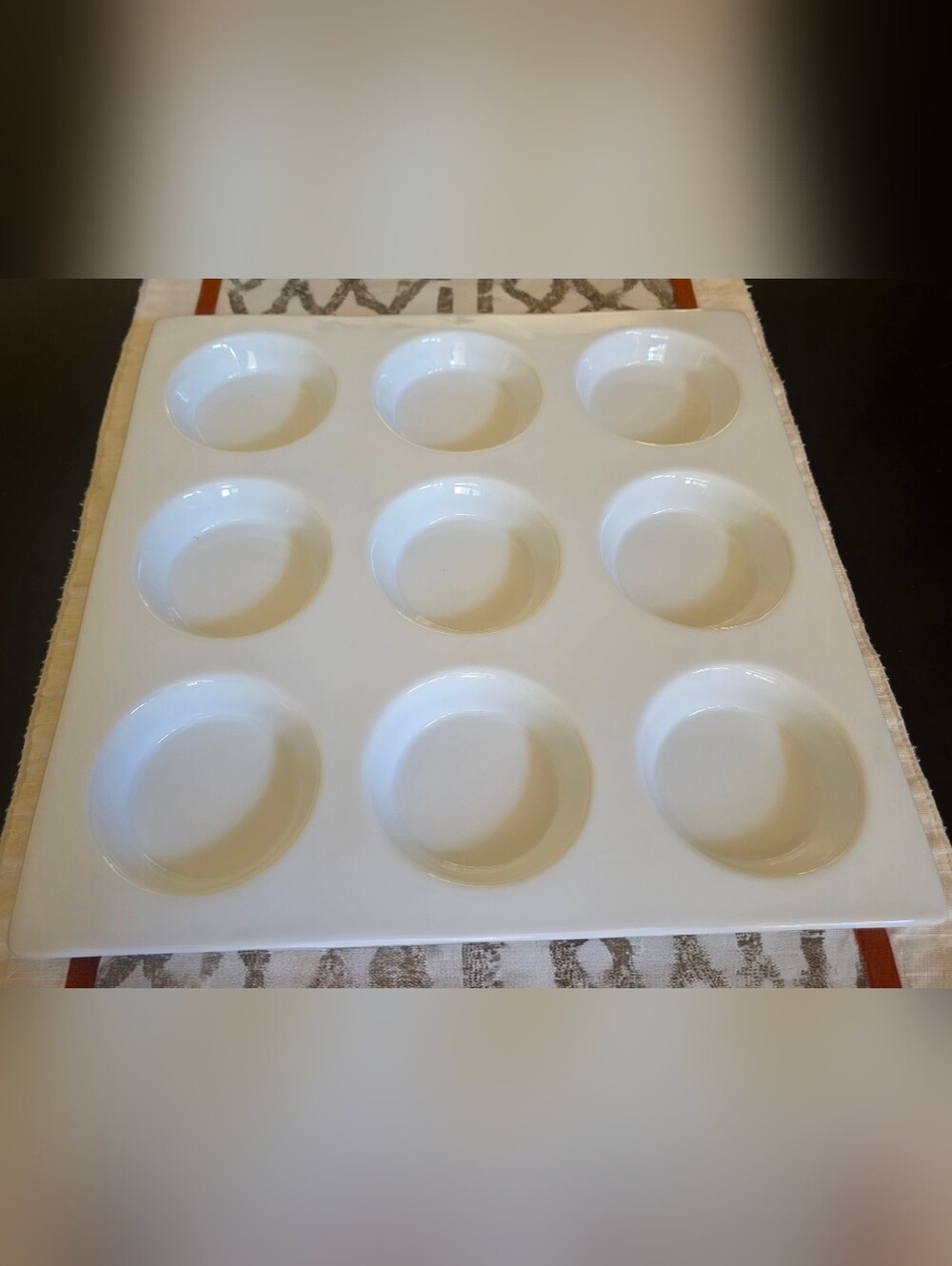 PIER 1 IMPORTS TASTING PARTY  9-Section Divided Square Porcelain Tray. #2469409